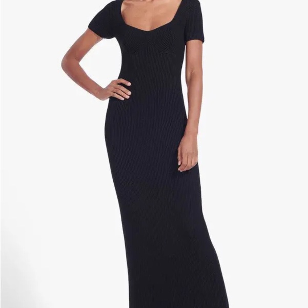 LAST CHANCE BEFORE YARD SALE: EUC Staud Camden Dress Black Short Sleeved Maxi